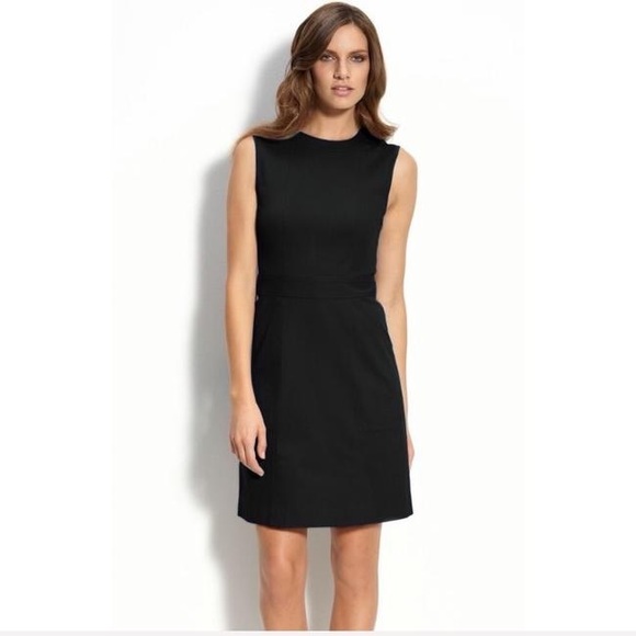 Theory Dresses & Skirts - Theory Black Brylen Bi-stretch Canvas Sheath Dress
